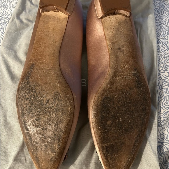 Manolo Blahnik Women's Hangisi Flats Blush Sz 9.5 (42 1/2) - Picture 8 of 11